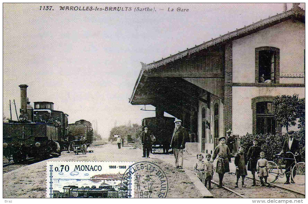 CPM Marolles Les Braults La Gare (REPRO) - Marolles