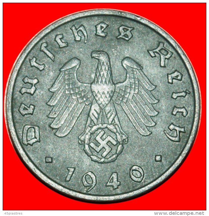 § SWASTIKA: GERMANY &#9733; 10 PFENNIG 1940B! LOW START&#9733;NO RESERVE! Third Reich (1933-1945) - 10 Reichspfennig