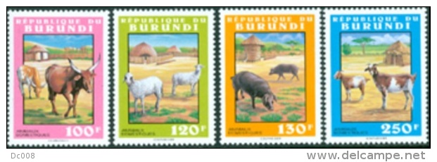 Burundi COB 1035/8 Huisdieren-Annimeaux Domestique 1993 MNH - Unused Stamps