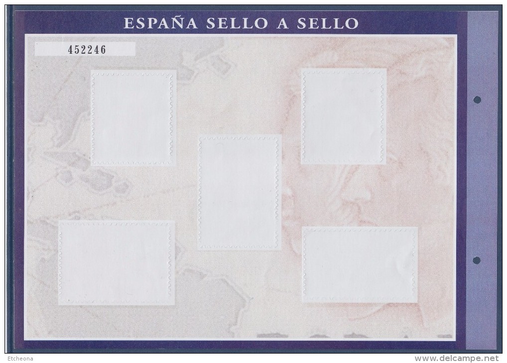 = Sello A Sello Espagne Bloc 5 Timbres Neufs Retirage El Sello En La Historia Juan Carlos I Hoja H-14 Feuillet 452246 - Blocs & Hojas