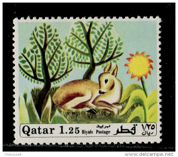 (cl.13 - P.44) Qatar ** Michel N° 449 (ref. Michel Au Dos) - Gazelle - - Autres & Non Classés