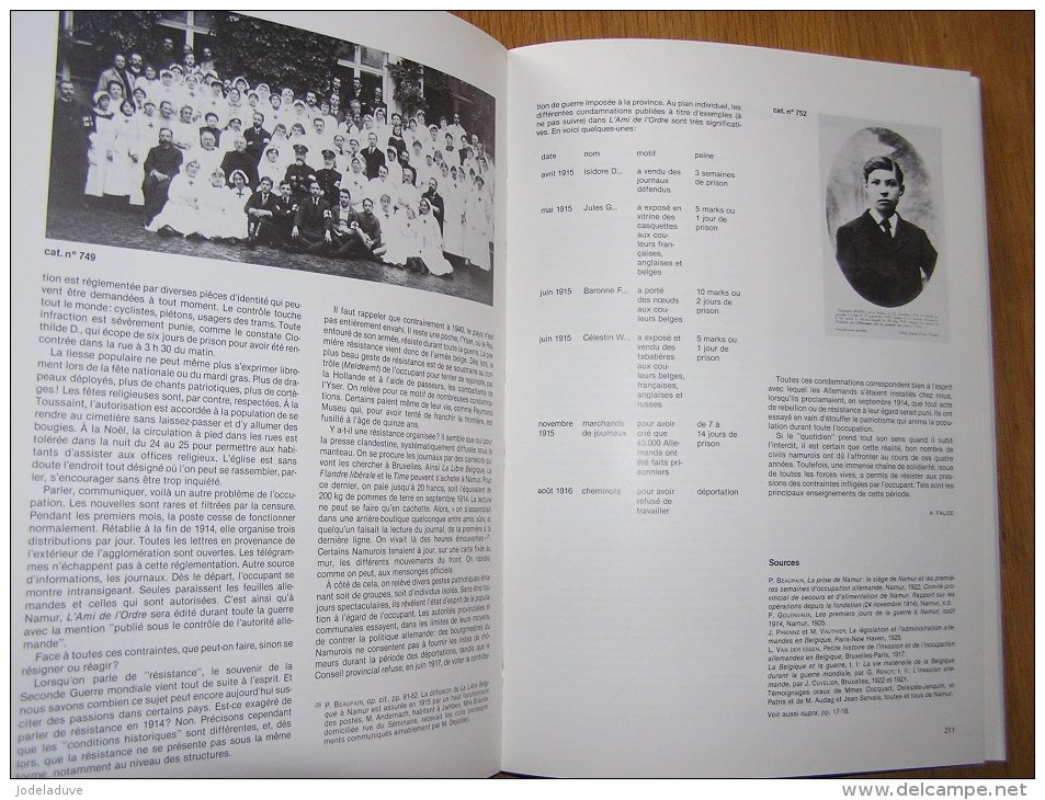 LA VIE A NAMUR DU TEMPS DU ROI ALBERT Régionalisme Histoire Vie Guerre Train Tram Industrie Commerce Religion Meuse