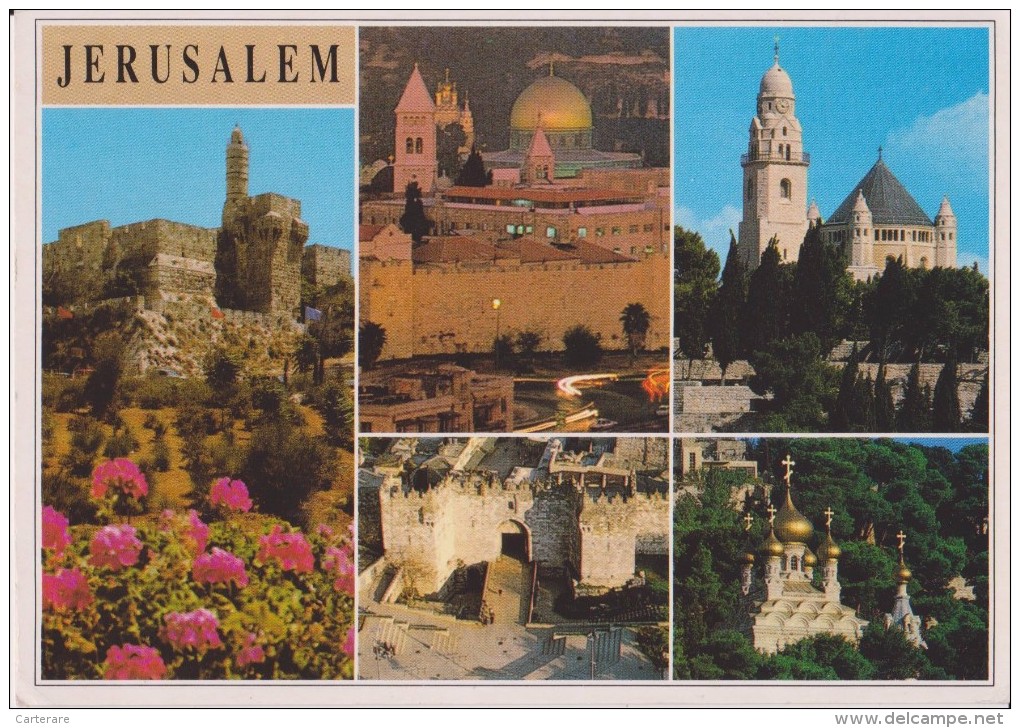 ISRAEL ,JERUSALEM,yéroushalaim,monument Historique,cachets Postaux Au Dos - Israel