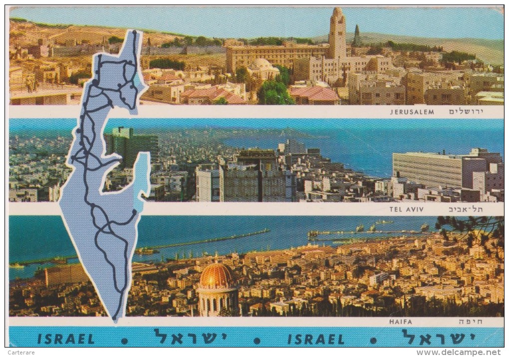 ISRAEL ,JERUSALEM,yéroushalaim,carte - Israel