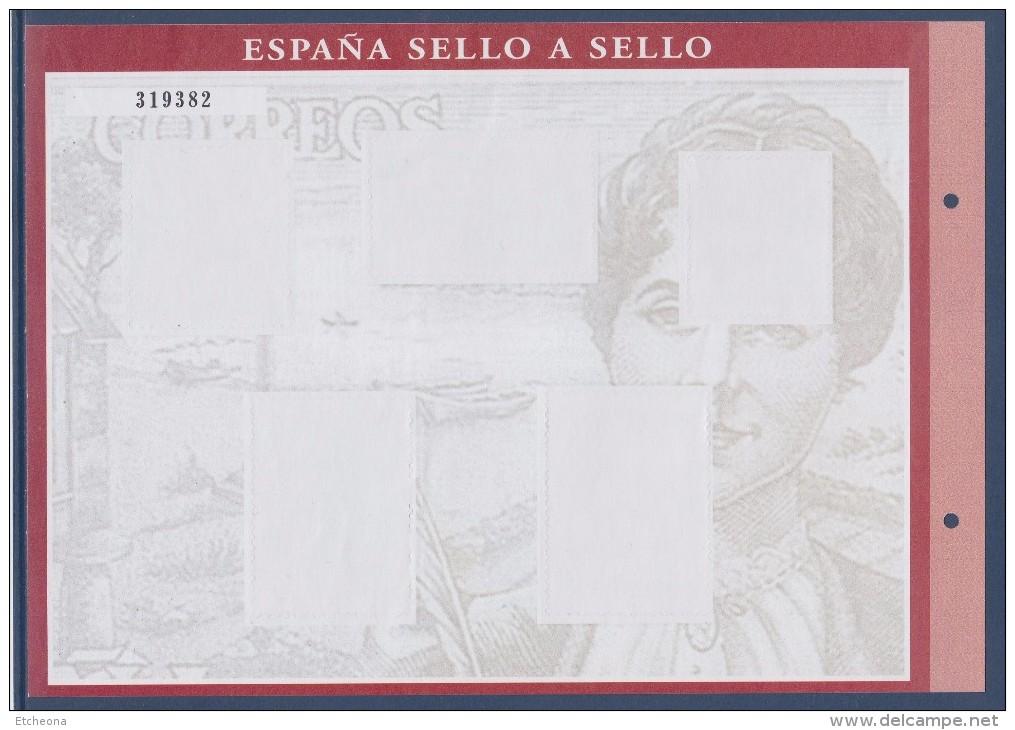 = Sello A Sello Espagne Bloc 5 Timbres Neufs Retirage Personajes Literatos Hoja P-4 Feuillet 319382 - Blocs & Hojas