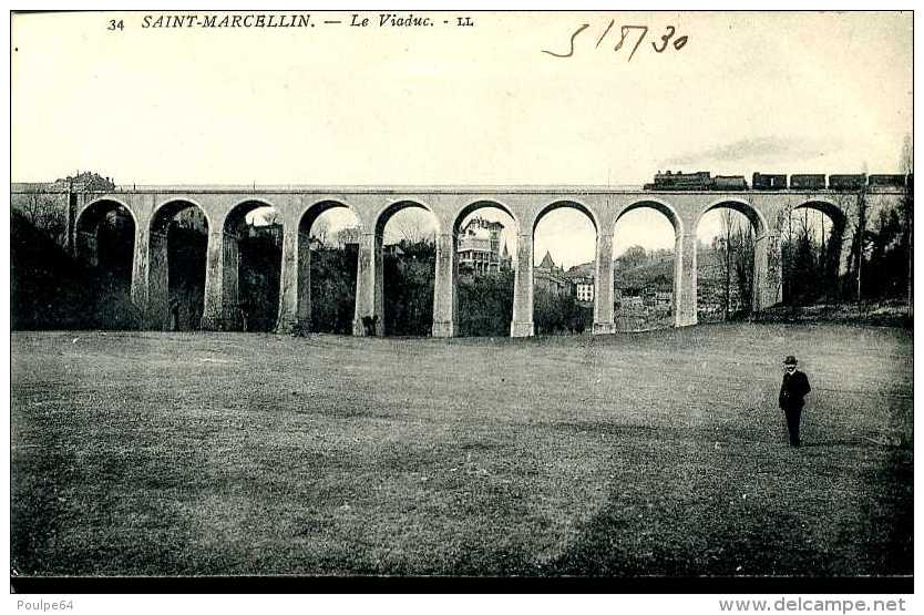 CPA - Saint-Marcellin (38) - Viaduc Ferroviaire - Structures