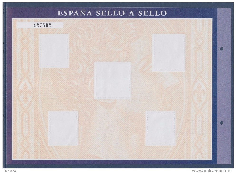 = Sello A Sello Espagne Bloc 5 Timbres Neufs Retirage El Sello En La Historia Alfonso XII Hoja H-5 Feuillet 427692 - Blocs & Hojas