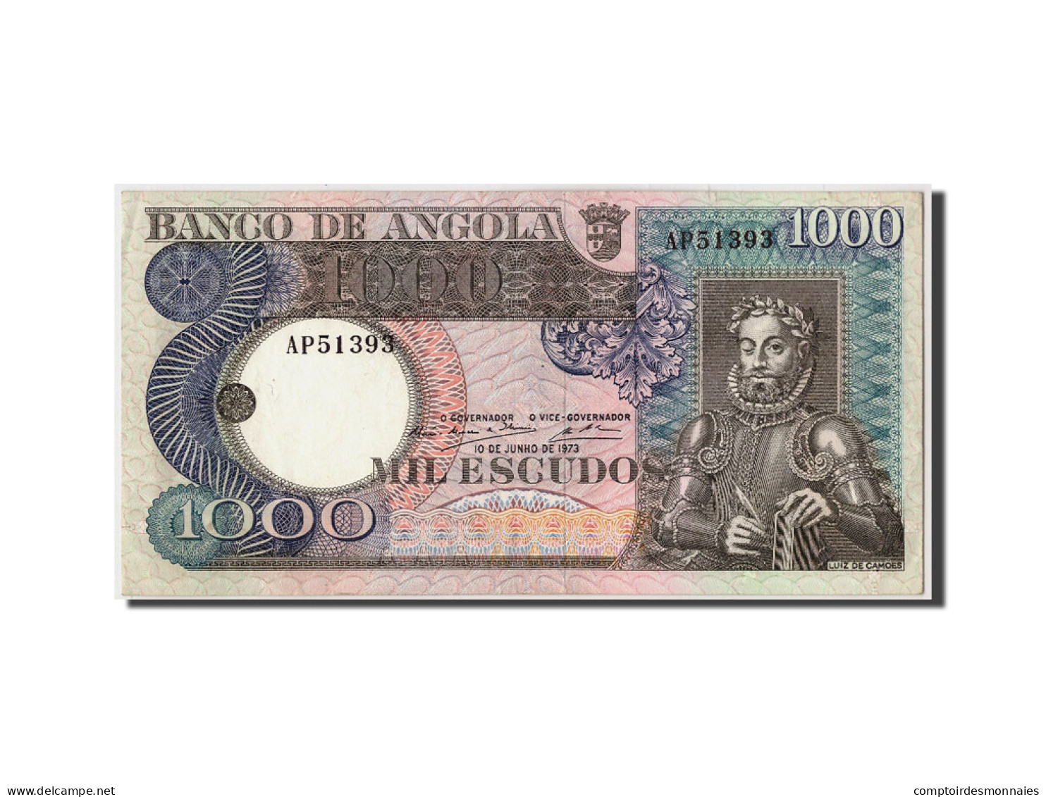 Billet, Angola, 1000 Escudos, 1973, 1973-06-10, KM:108, NEUF - Angola