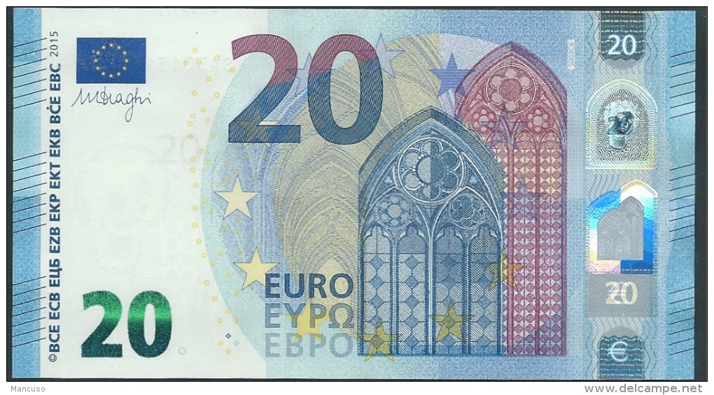 &euro; 20  ITALIA SA S003 C6  DRAGHI  UNC - 20 Euro