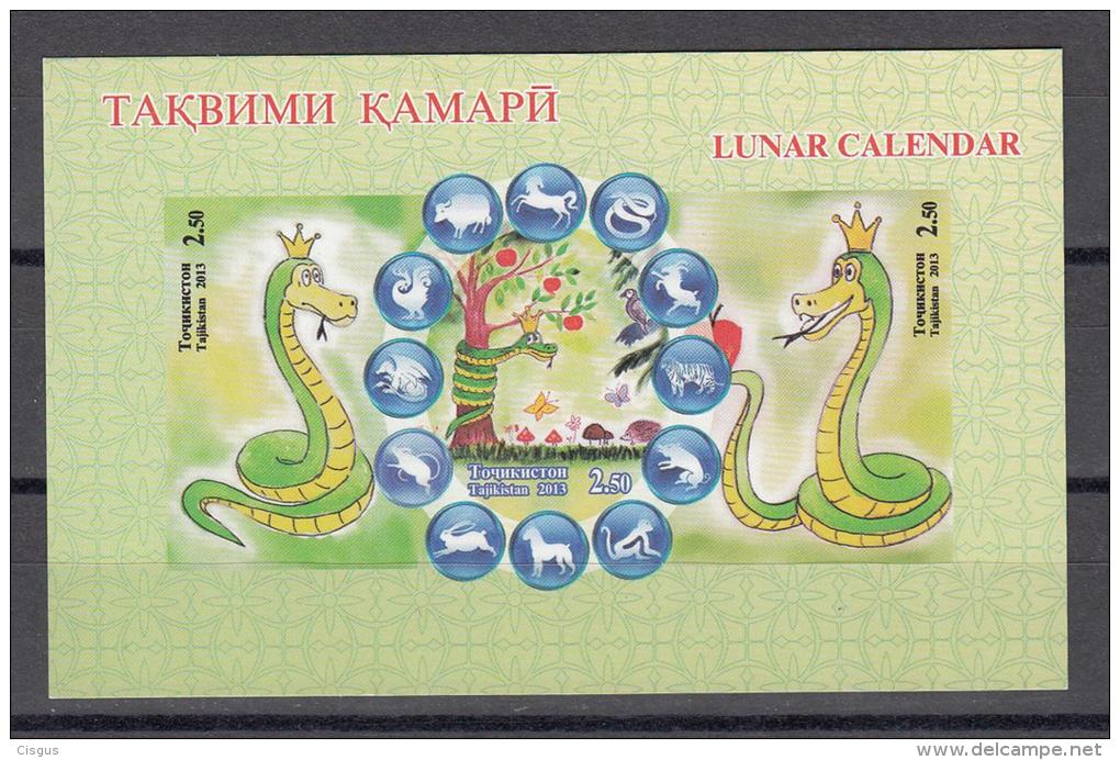 Tadschikistan 2013 MNH** Mi.Nr. 611-613 Bl.67B Year Of The Snake Imperforated SALE - Tadschikistan