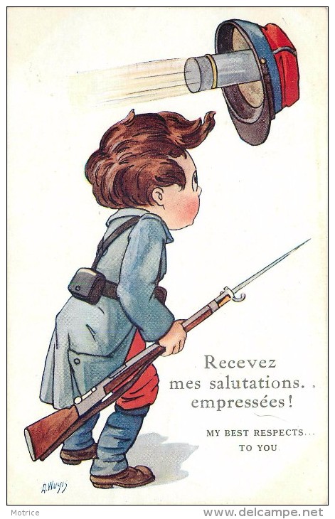 WUYTS (illustrateur) - Enfant Soldat, Recevez Mes Salutations Empressées! - Wuyts