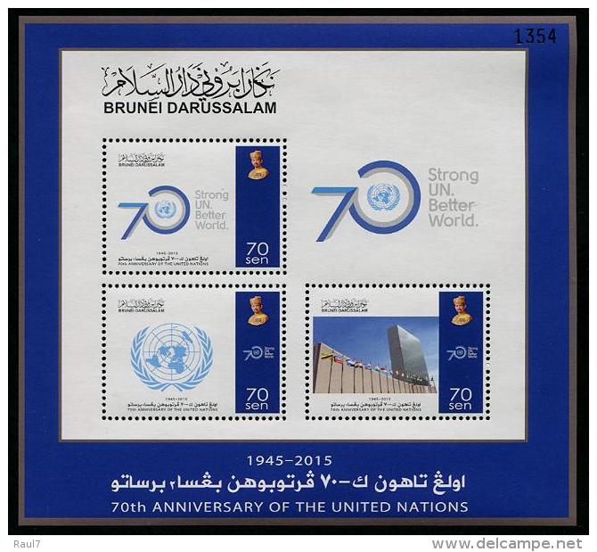 BRUNEI 2015 - 70e Ann De L'ONU - BF Neufs // Mnh - Brunei (1984-...)