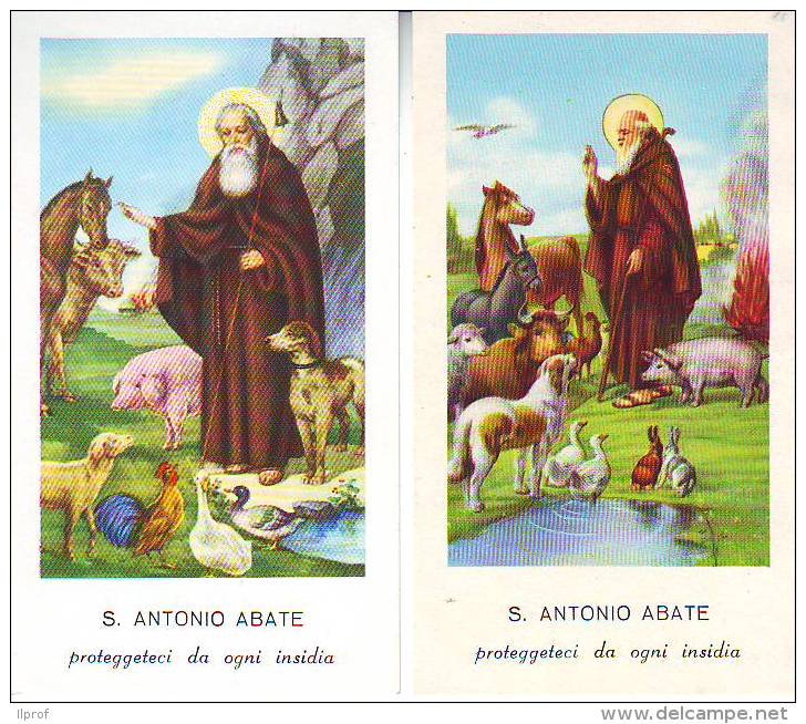 Offerta "S. Antonio Abate" 2 Santinicon Preghiera Ed. G.Mi - Religione & Esoterismo