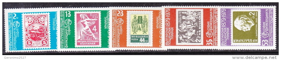 BULGARIA 1979 EVENTS World Philatelic Exhibitions PHILASERDICA - Fine Set MNH - Filatelistische Tentoonstellingen