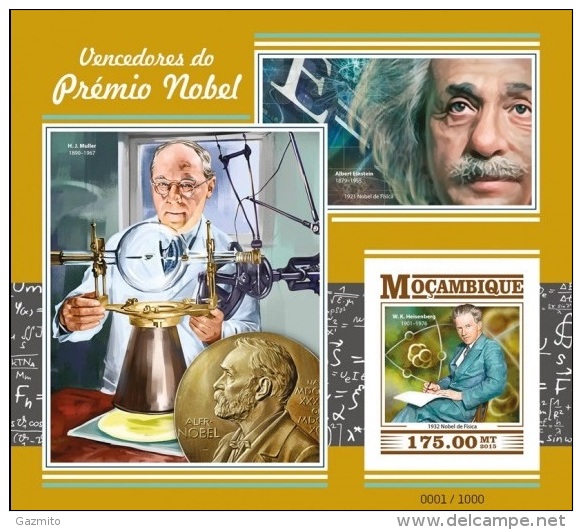 Mozambico 2015, Nobel Price, Einstein, BF IMPERFORATED - Albert Einstein
