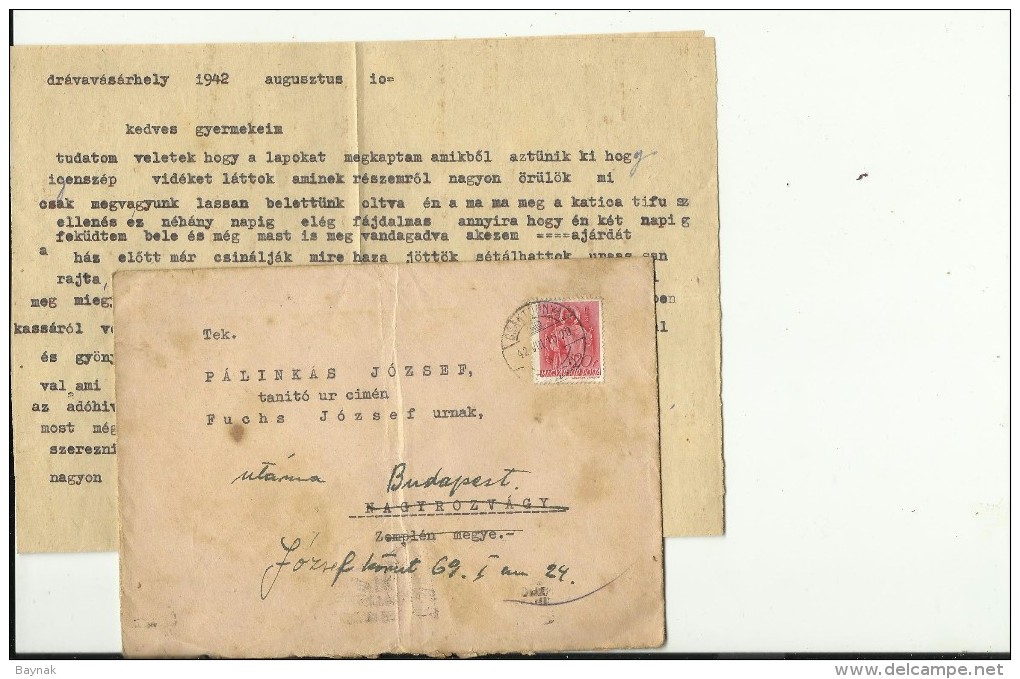 HUNGARY  --  BRIEF  --  MIT INHALT  --  1947 - Lettres & Documents