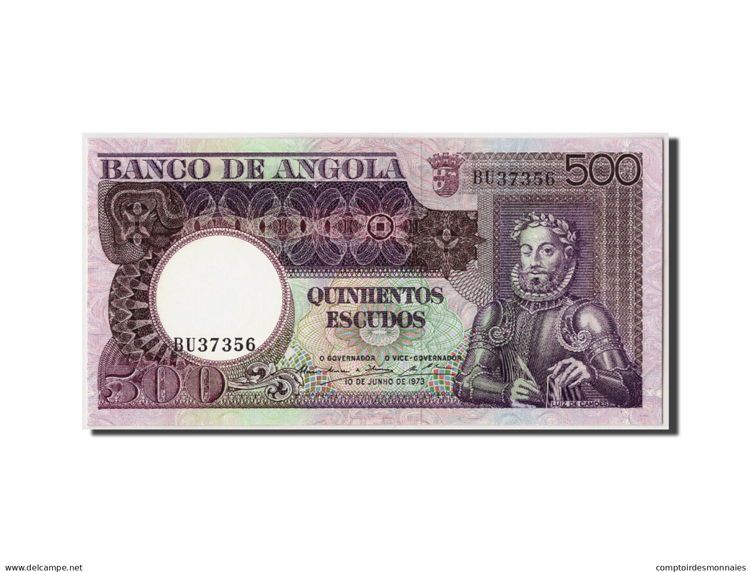 Billet, Angola, 500 Escudos, 1973, 1973-06-10, KM:107, NEUF - Angola