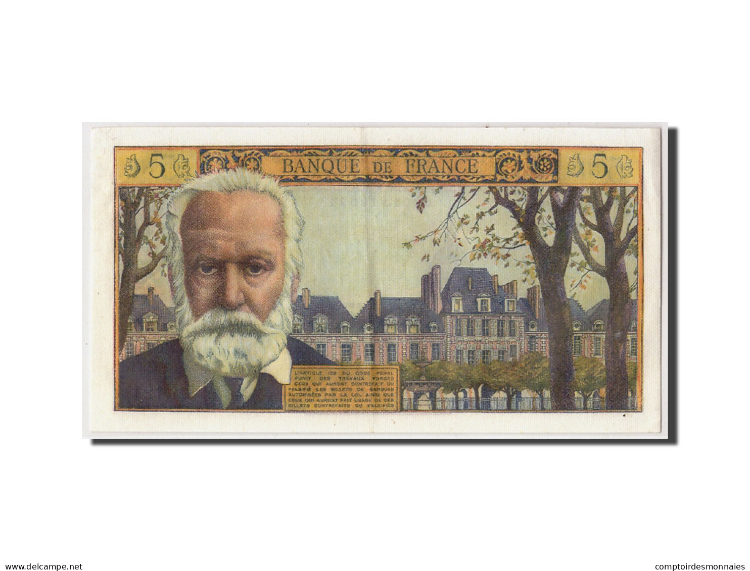 Billet, France, 5 Nouveaux Francs, 5 NF 1959-1965 ''Victor Hugo'', 1964 - 5 NF 1959-1965 ''Victor Hugo''