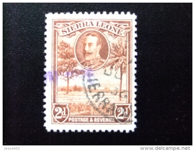 SIERRA LEONE 1932 Yvert N&ordm; 128 &ordm; FU - GEORGE V Y PAISAJES - Sierra Leona (...-1960)