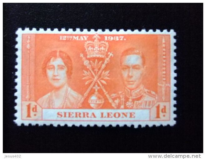 SIERRA LEONE 1937 Yvert N&ordm; 155 * MH - CORONACION DE GEORGE V - Sierra Leone (...-1960)