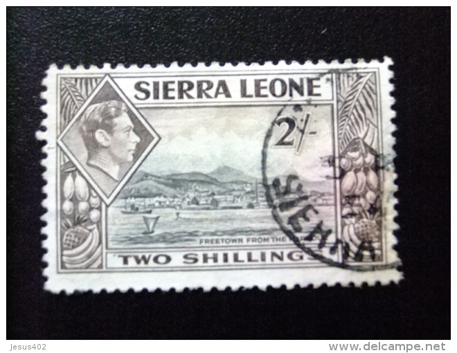 SIERRA LEONE 1938 Yvert N&ordm; 168 &ordm; FU - GEORGE VI FREETOWN VISTO DEL PUERTO - Sierra Leone (...-1960)