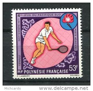 156 POLYNESIE 1971 - Sport Tennis Raquette (Yvert A 54) Neuf ** (MNH) Sans Charniere - Neufs