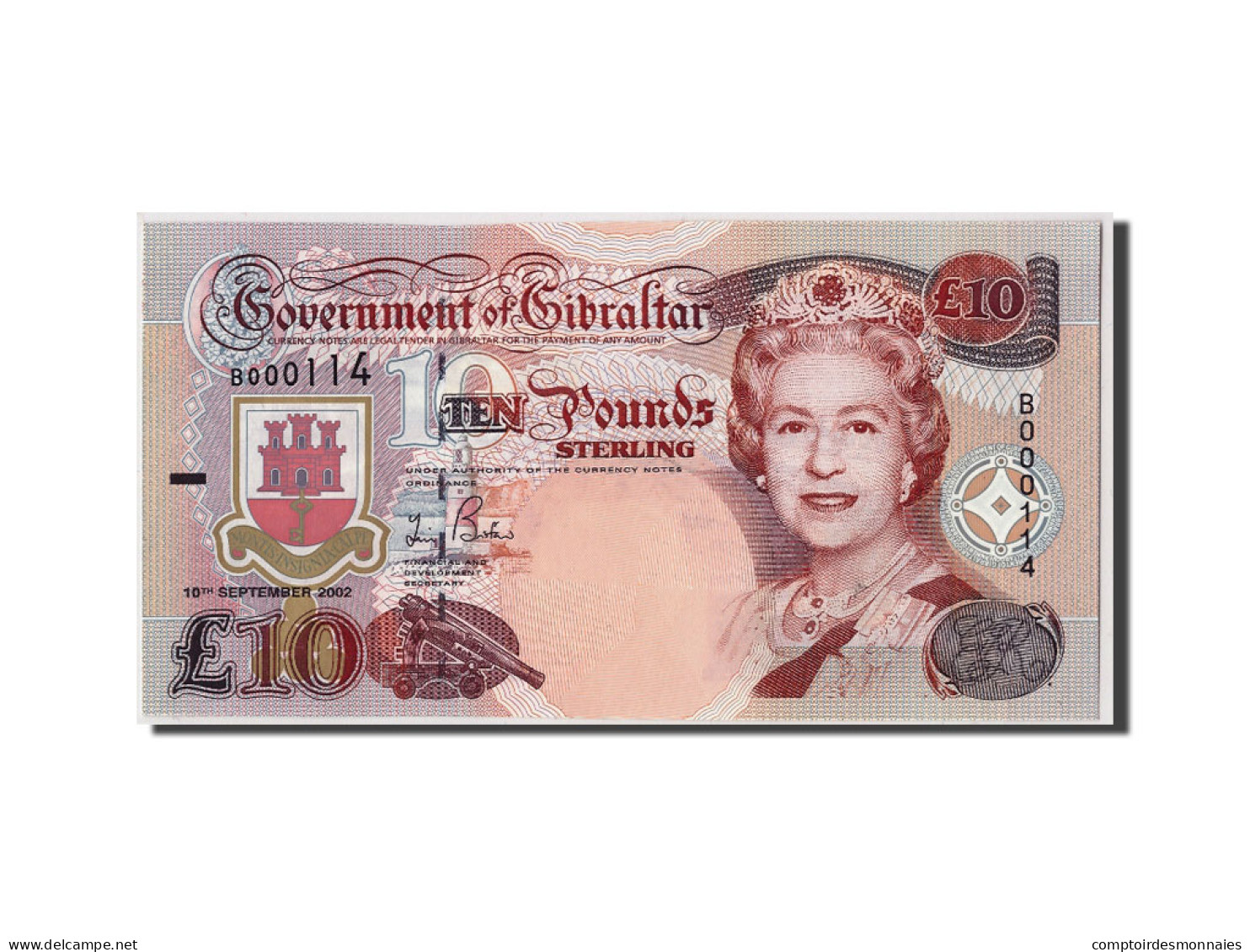 Billet, Gibraltar, 10 Pounds, 2002, 2002-09-10, KM:30, NEUF - Gibilterra