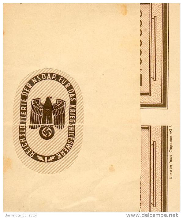 Deutschland, Germany - " REICHSLOTTERIE ", KRIEGSHILFSWERK, 1942 ! - Loterijbiljetten