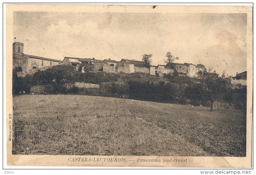 32 - CASTERA-LECTOUROIS - Panorama Sud-Ouest -  Petit Manque De Fraîcheur écrite - Castera