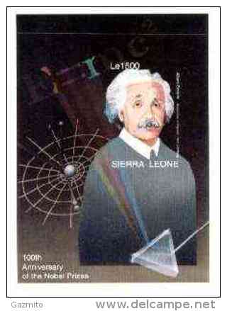 Sierra Leone 1995, Nobel Prize, A. Einstein, Physics, BF IMPERFORATED - Albert Einstein