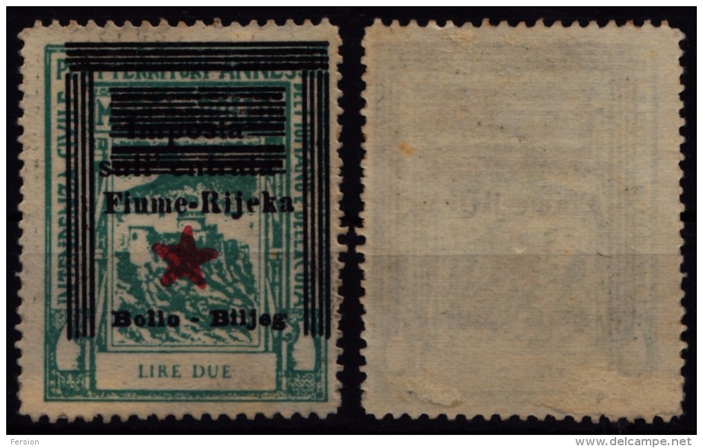 1945 - Istria Istra / Rijeka Fiume - Yugoslavia Occupation - Revenue Stamp - Overprint - Occ. Yougoslave: Istria