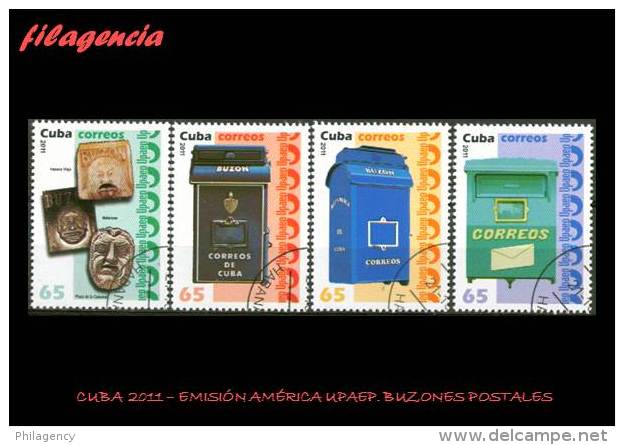 USADOS. CUBA. 2011-16 EMISIÓN AMÉRICA UPAEP. BUZONES POSTALES - Usados