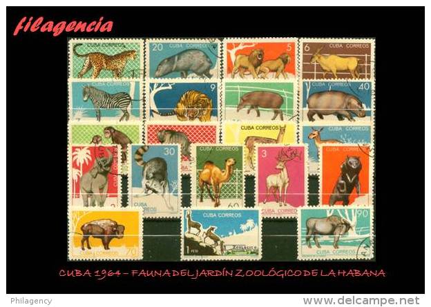 USADOS. CUBA. 1964-17 FAUNA DEL JARDÍN ZOOLÓGICO DE LA HABANA - Usados