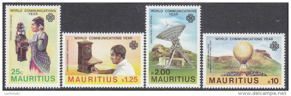 MAURITIUS, 1983 COMMUNICATIONS 4 MNH - Mauritius (1968-...)