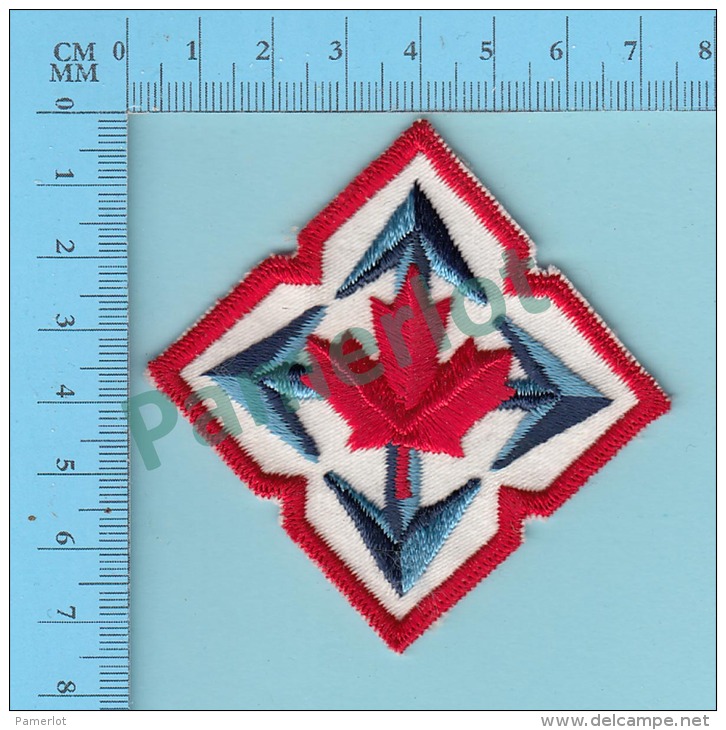 Badge Ecusson En Tissu Militaire (Feuille D'érable Et Pointes De Flèches Canadienne )2 Scans - Ecussons Tissu