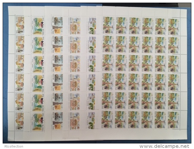 Russia 2004 - Sheets Russian Regions Sightseeing View Geography Places Architecture Stamps Michel 1136-1141 Sc 6807-6812 - Ganze Bögen