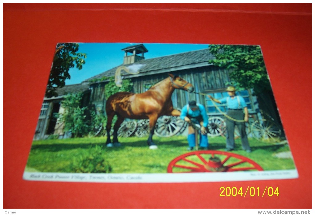 M 346 ° CANADA   AVEC PHILATELIE  ° BLACK CREEK PIONEER VILLAGE TORONTO ONTARIO - Cartes Modernes