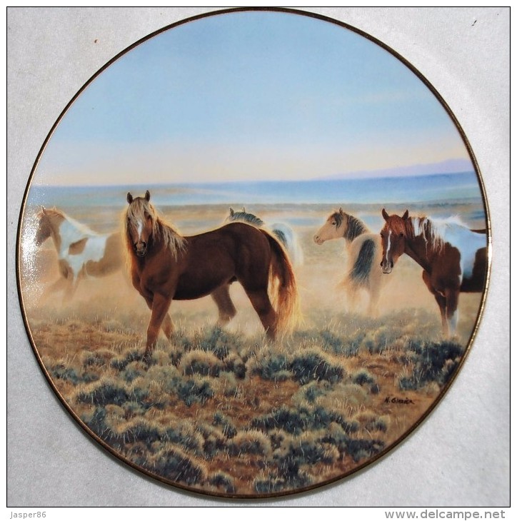 YOUNGBLOOD KNOWLES Collectible PLATE By Nancy Glazier HORSE P52 - Otros & Sin Clasificación