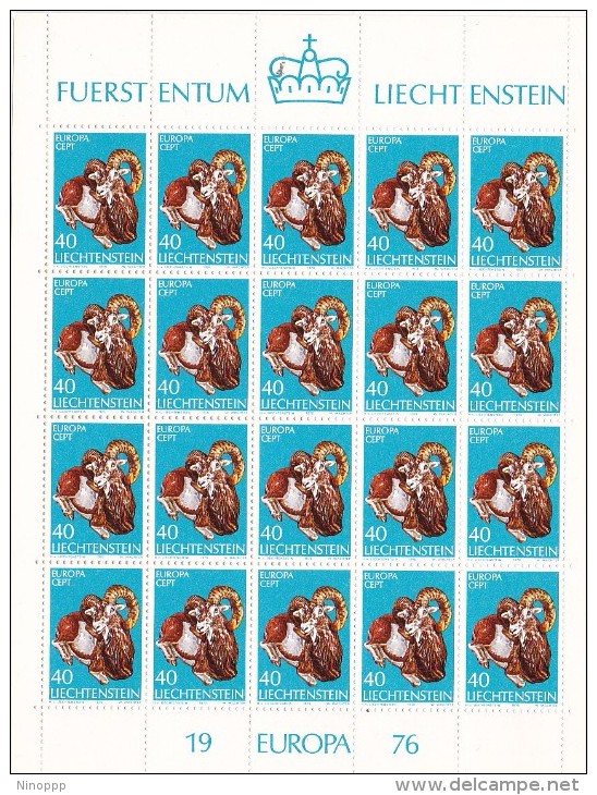 Liechtenstein 1976 Europa Mouflon Sheetlet MNH - Unused Stamps