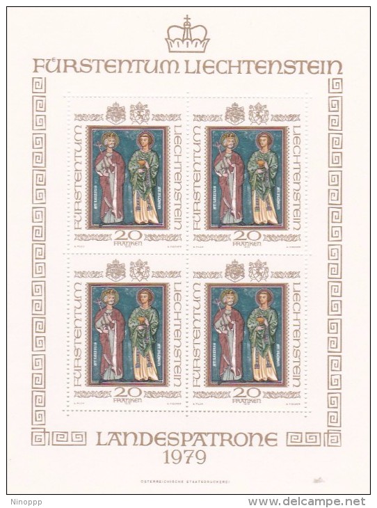 Liechtenstein 1979 Patron Saints Of Liechtenstein Sheetlet MNH - Unused Stamps