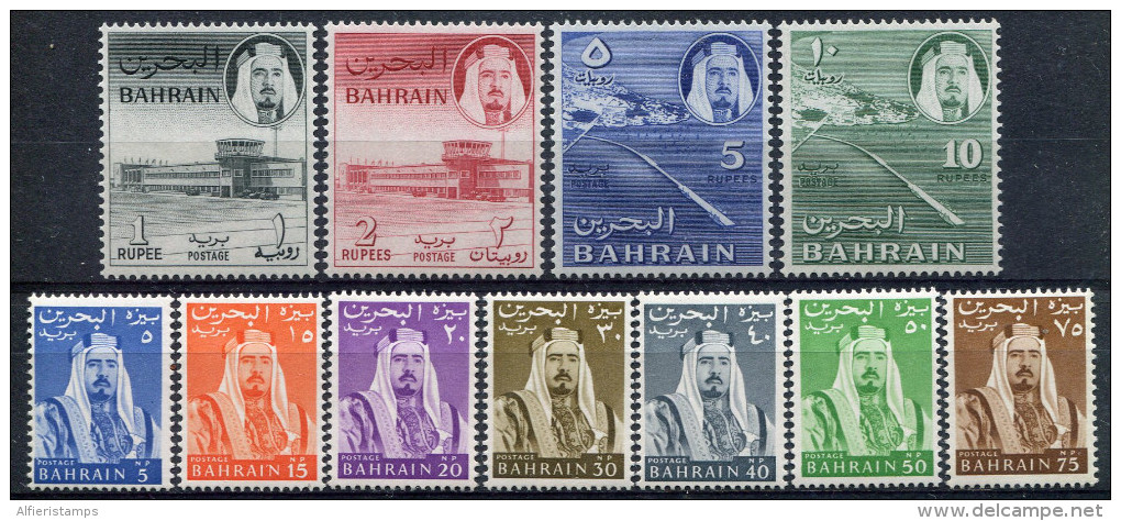 1964- BAHRAIN-EMIR-DEFINITIVES- 11 VAL.- M.N.H. -LUXE !! - Bahrain (1965-...)