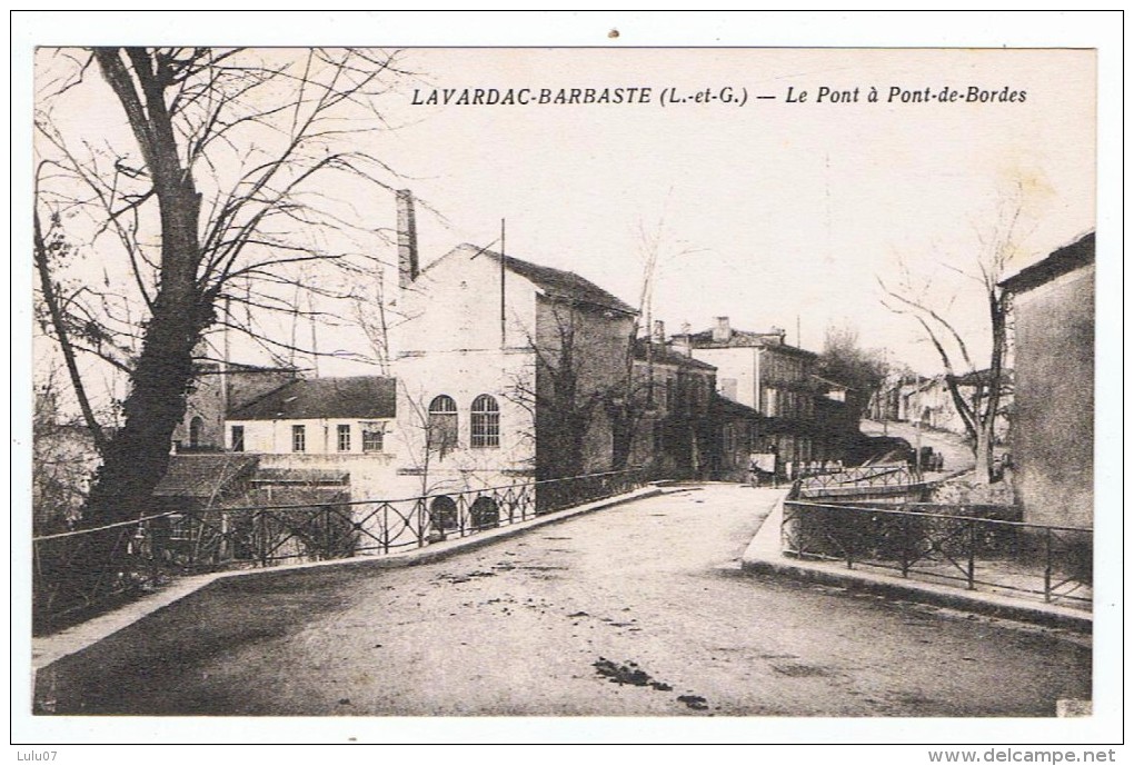 Lot  2 Cartes  Larvadac_ Barbaste    Péniche - Lavardac