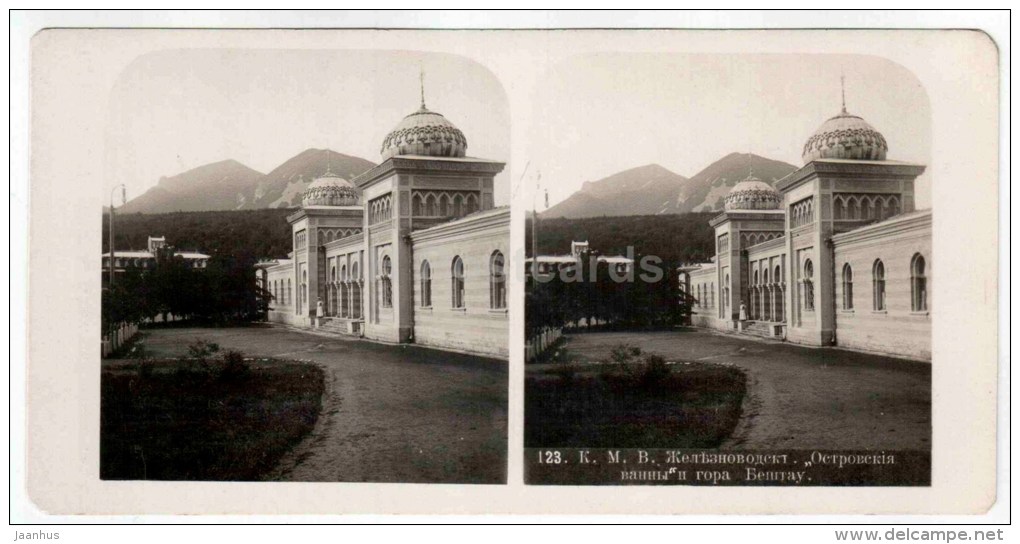 Ostrov Bath - Beshtau Mountain - Zheleznovodsk - Caucasus - Russia - Russie - Stereo Photo - Stereoscopique - Old Photo - Photos Stéréoscopiques