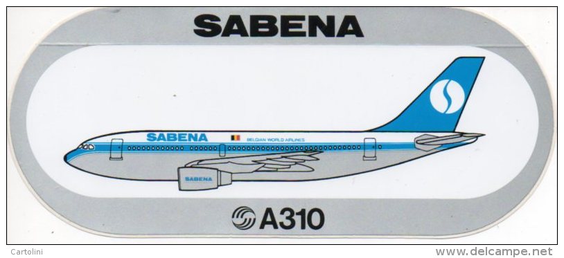 Sabena Sticker Autocollant Vliegtuig A310  Avion Airplane Flugzeug  Reclame - Autocollants