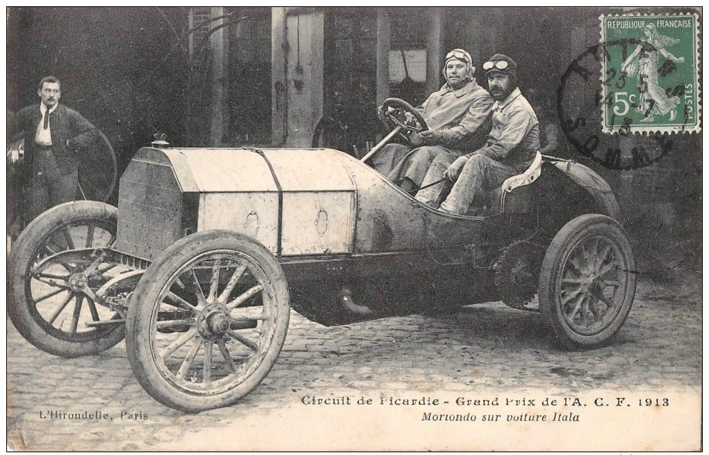 Circuit De Picardie Grand Prix De L ´ ACF1913 Moriondo Sur Voiture Itali - Rallyes