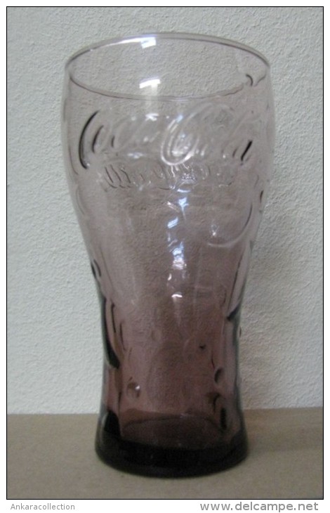 AC - COCA COLA SMOKED COLOURED TUMBLER CLEAR GLASS # 2 FROM TURKEY - Kopjes, Bekers & Glazen