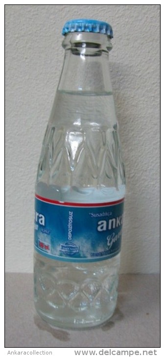 AC - ANKARA SODA EMPTY GLASS BOTTLE & CROWN CAP 200 Ml FROM TURKEY - Autres & Non Classés