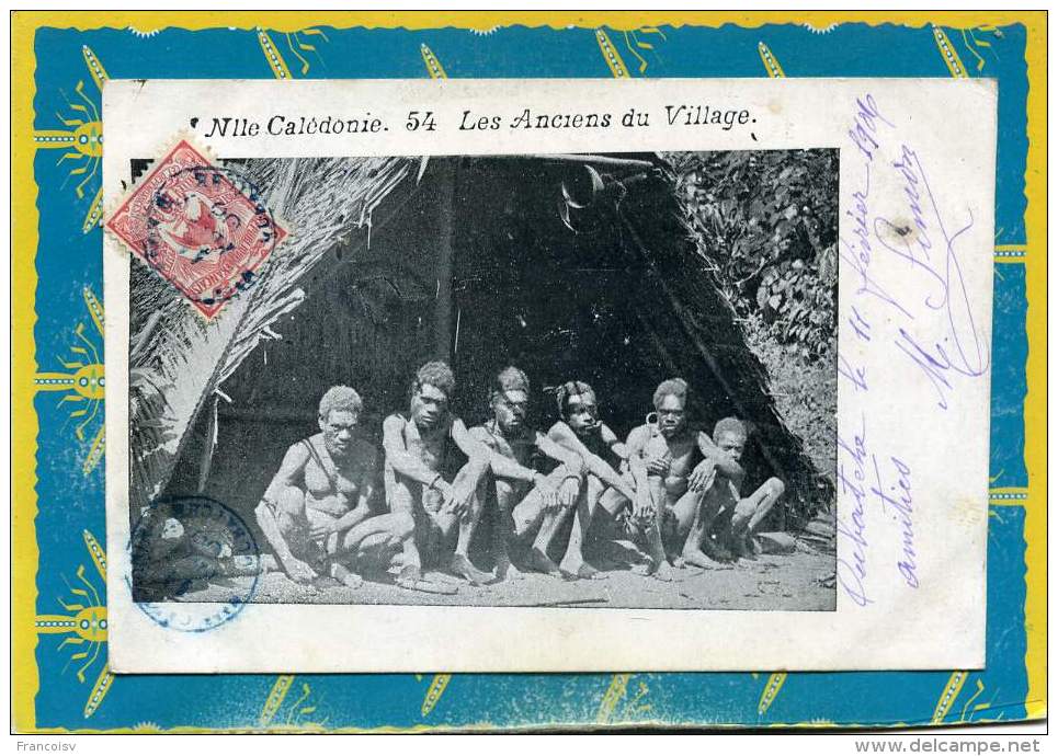 Nouvelle Caledonie -  Les Anciens Du Village. 1906 - Nouvelle Calédonie