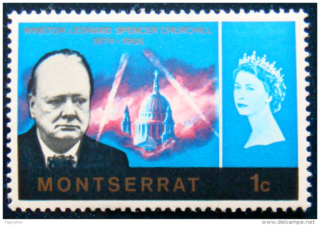 MONTSERRAT 1965 1c Winston Churchill MLH - Montserrat