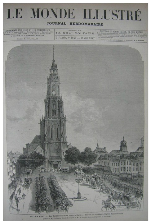 MONDE1877N°1055:DELFT FUNERAILLES REINE HOLLANDE/TURIN DUC GENES/VENISE MAISON AIDE MANUCE/ALGERIE GEN.DE FLOGNY - 1850 - 1899